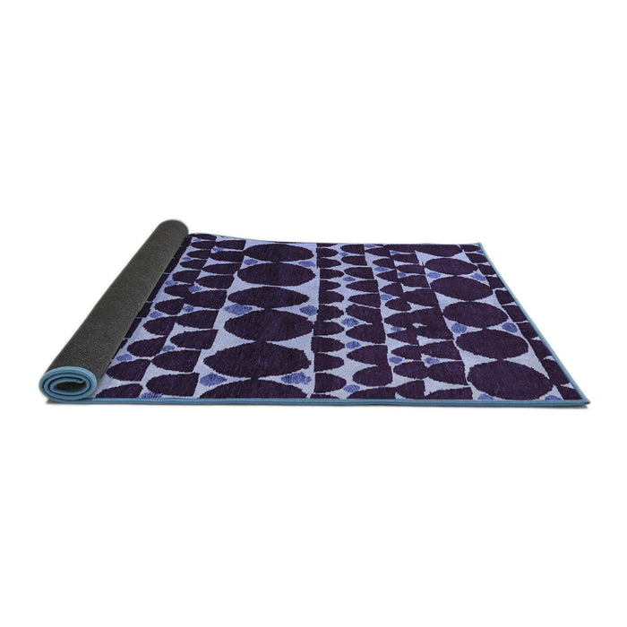 Sideview of Oriental Blue Modern Rug, abs5038blu