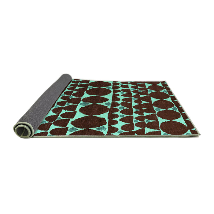 Sideview of Oriental Turquoise Modern Rug, abs5038turq
