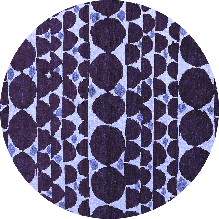 Round Oriental Blue Modern Rug, abs5038blu