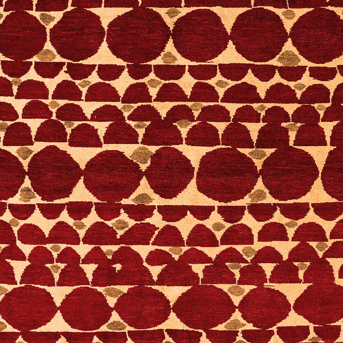 Square Machine Washable Oriental Orange Modern Area Rugs, wshabs5038org