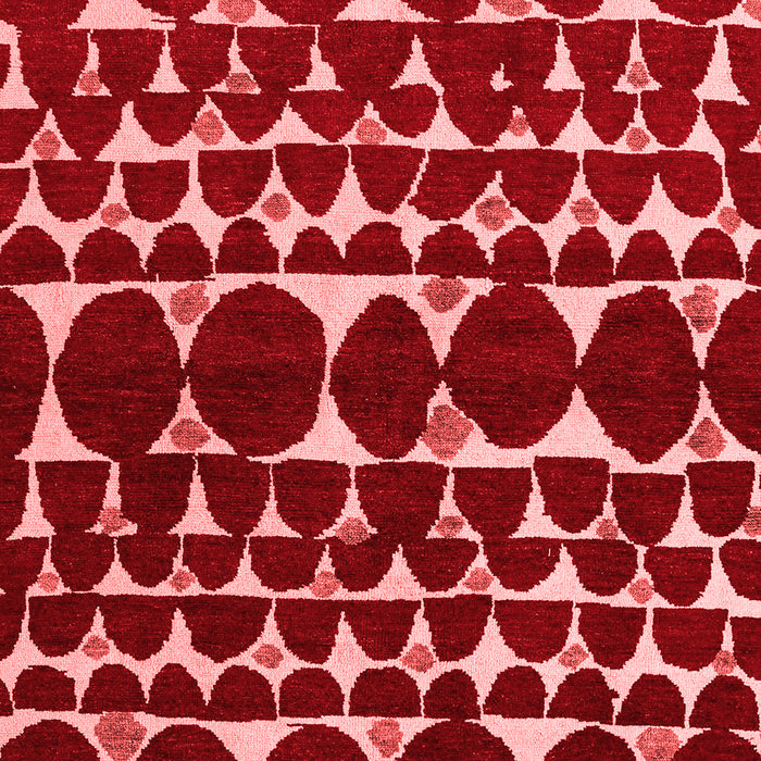 Machine Washable Oriental Red Modern Rug, wshabs5038red