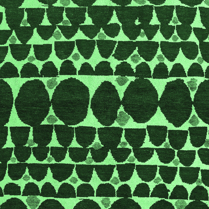 Machine Washable Oriental Emerald Green Modern Area Rugs, wshabs5038emgrn