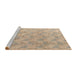 Sideview of Machine Washable Abstract Orange Brown Rug, wshabs5039