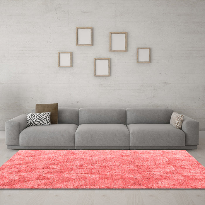 Modern Red Washable Rugs