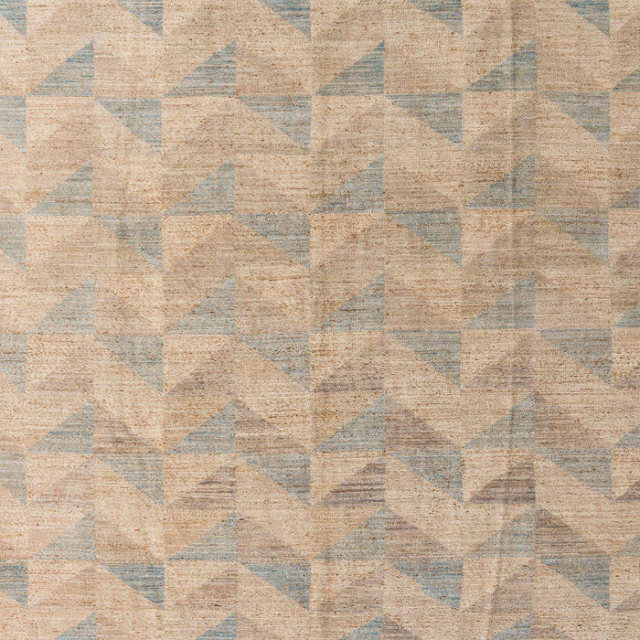 Square Abstract Orange Brown Oriental Rug, abs5039