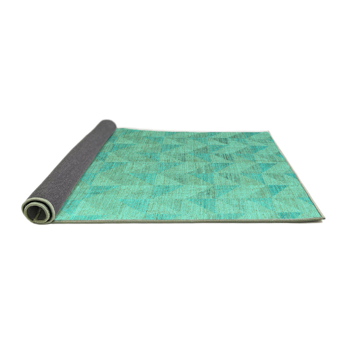Sideview of Oriental Turquoise Modern Rug, abs5039turq