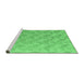 Sideview of Machine Washable Oriental Emerald Green Modern Area Rugs, wshabs5039emgrn