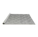 Sideview of Machine Washable Oriental Gray Modern Rug, wshabs5039gry