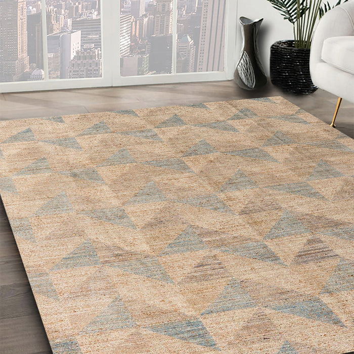 Machine Washable Abstract Orange Brown Rug in a Family Room, wshabs5039