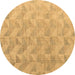 Round Oriental Brown Modern Rug, abs5039brn