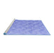 Sideview of Machine Washable Oriental Blue Modern Rug, wshabs5039blu