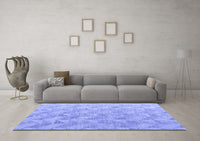 Machine Washable Oriental Blue Modern Rug, wshabs5039blu