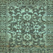 Square Abstract Light Blue Modern Rug, abs503lblu