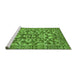 Sideview of Machine Washable Abstract Green Modern Area Rugs, wshabs503grn