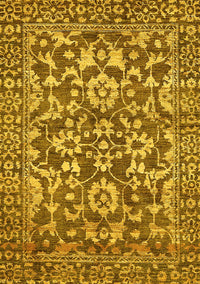 Abstract Yellow Modern Rug, abs503yw