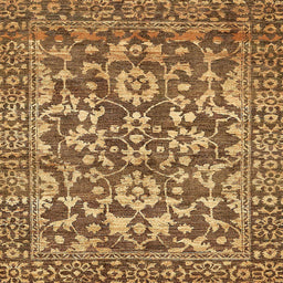 Square Machine Washable Abstract Orange Rug, wshabs503