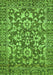 Machine Washable Abstract Green Modern Area Rugs, wshabs503grn