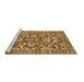 Sideview of Machine Washable Abstract Brown Modern Rug, wshabs503brn