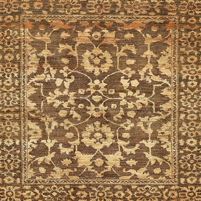 Square Abstract Orange Modern Rug, abs503