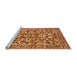 Sideview of Machine Washable Abstract Orange Modern Area Rugs, wshabs503org