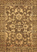 Machine Washable Abstract Brown Modern Rug, wshabs503brn