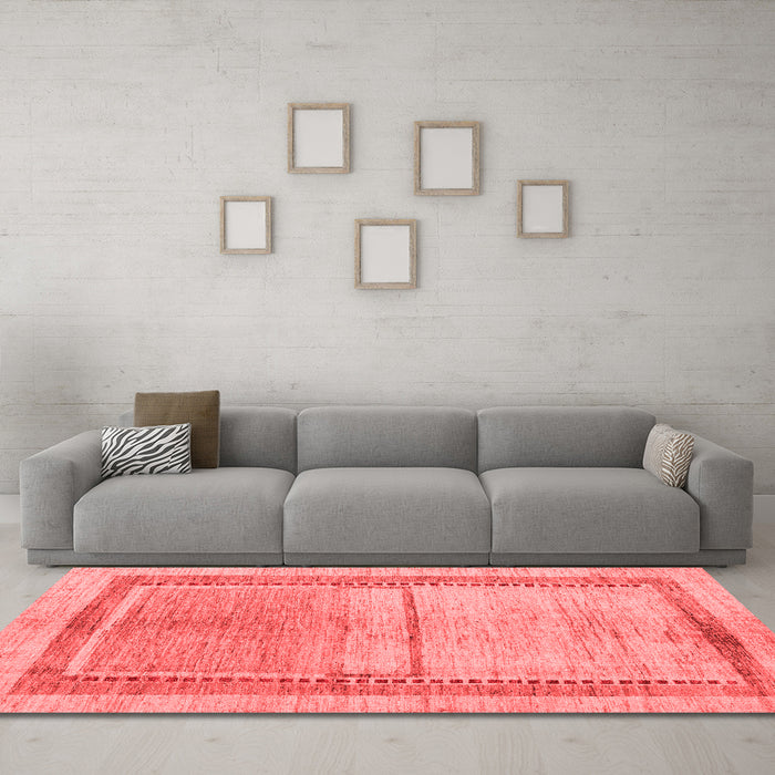Modern Red Washable Rugs