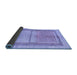 Sideview of Oriental Blue Modern Rug, abs5040blu