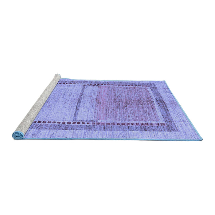 Sideview of Machine Washable Oriental Blue Modern Rug, wshabs5040blu