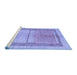 Sideview of Machine Washable Oriental Blue Modern Rug, wshabs5040blu