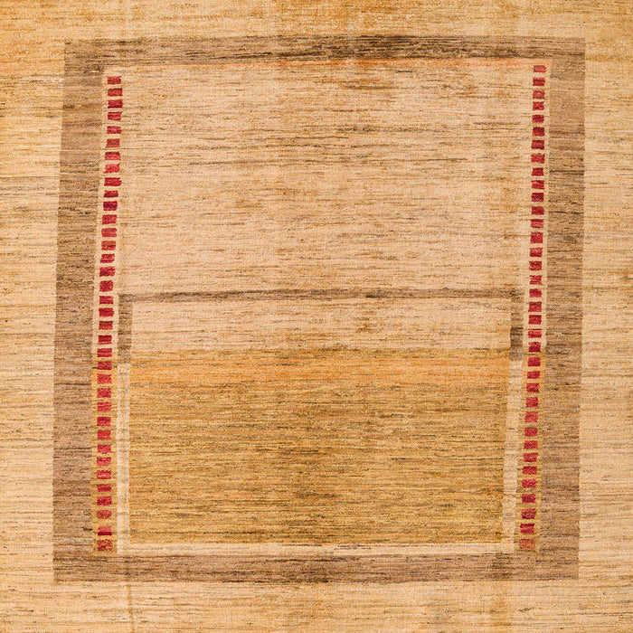 Square Abstract Orange Oriental Rug, abs5040