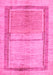 Machine Washable Oriental Pink Modern Rug, wshabs5040pnk