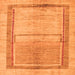 Square Oriental Orange Modern Rug, abs5040org