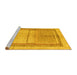 Sideview of Machine Washable Oriental Yellow Modern Rug, wshabs5040yw