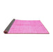 Sideview of Oriental Pink Modern Rug, abs5041pnk