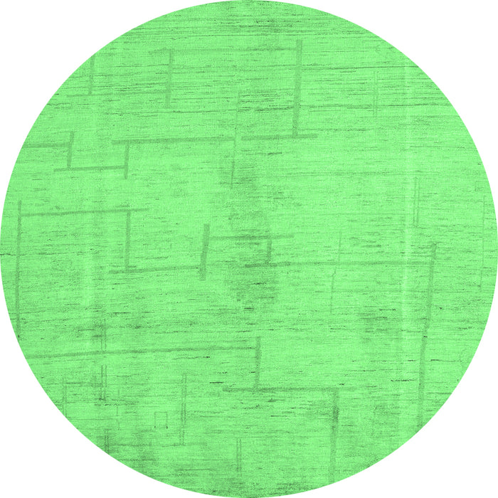 Round Oriental Emerald Green Modern Rug, abs5041emgrn