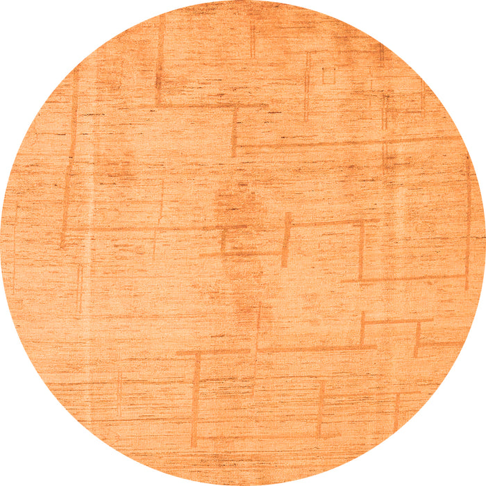Round Oriental Orange Modern Rug, abs5041org