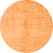 Round Oriental Orange Modern Rug, abs5041org