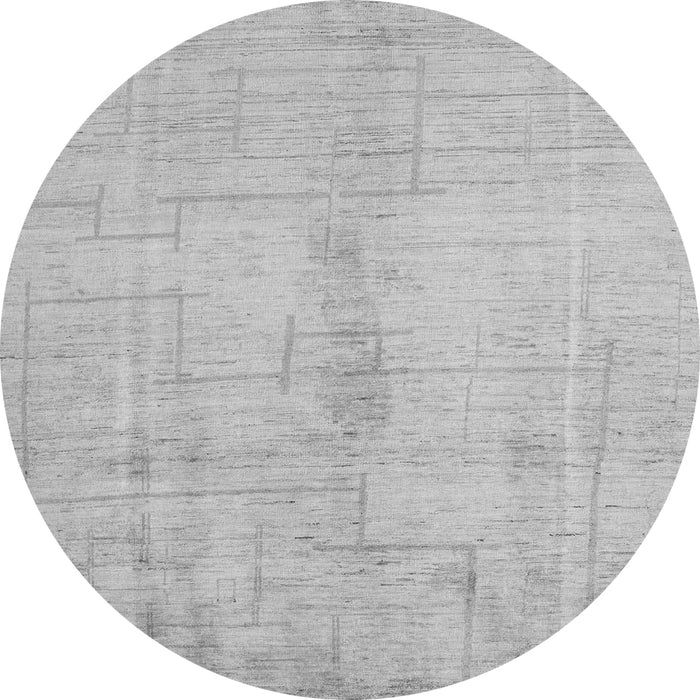 Round Oriental Gray Modern Rug, abs5041gry