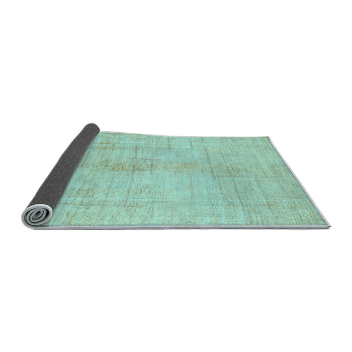 Sideview of Oriental Light Blue Modern Rug, abs5041lblu