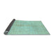 Sideview of Oriental Light Blue Modern Rug, abs5041lblu