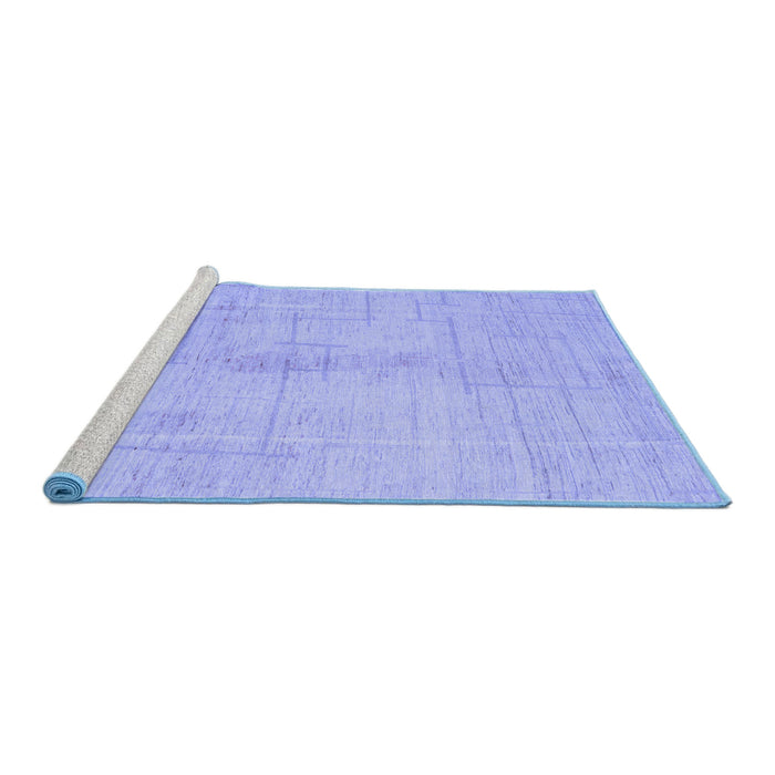 Sideview of Machine Washable Oriental Blue Modern Rug, wshabs5041blu