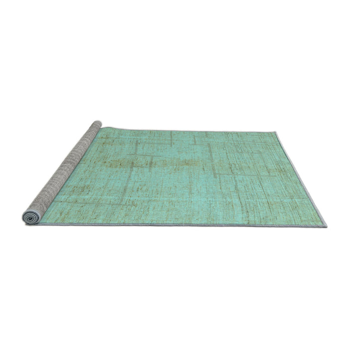 Sideview of Machine Washable Oriental Light Blue Modern Rug, wshabs5041lblu