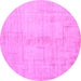 Round Oriental Purple Modern Rug, abs5041pur