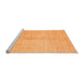 Sideview of Machine Washable Oriental Orange Modern Area Rugs, wshabs5041org