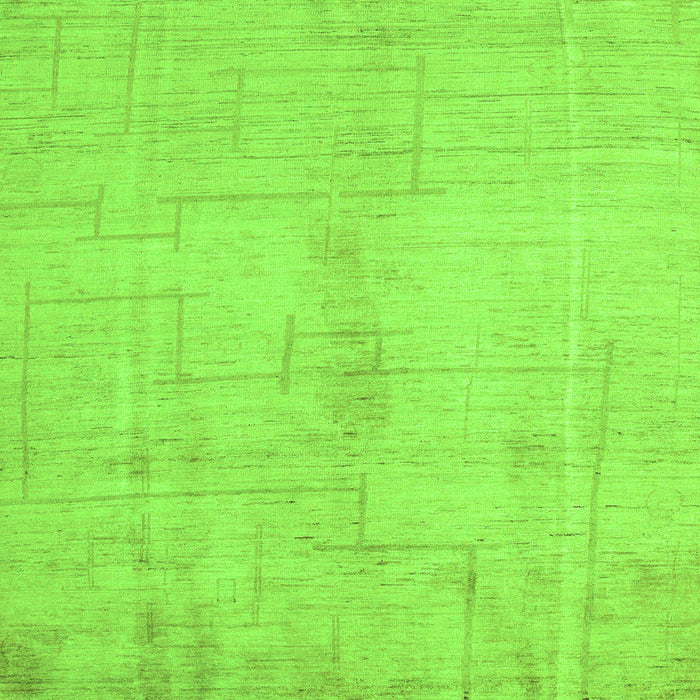 Square Machine Washable Oriental Green Modern Area Rugs, wshabs5041grn
