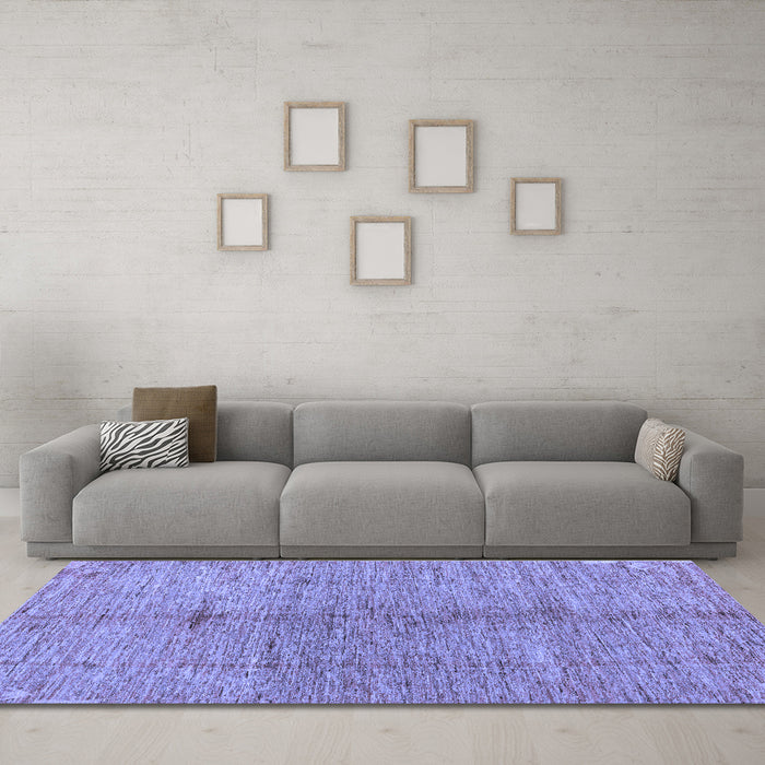 Machine Washable Oriental Blue Modern Rug in a Living Room, wshabs5042blu