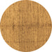 Round Oriental Brown Modern Rug, abs5042brn