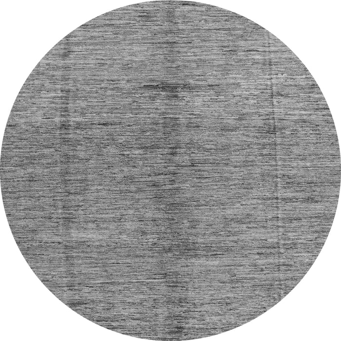 Round Machine Washable Oriental Gray Modern Rug, wshabs5042gry