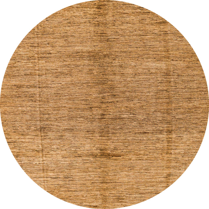 Round Machine Washable Abstract Yellow Rug, wshabs5042