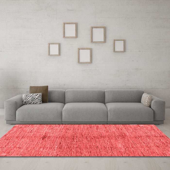 Modern Red Washable Rugs